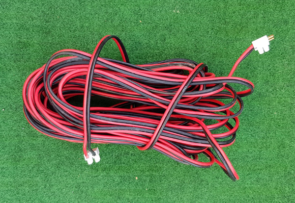 Câble 2 fils 1mm² rouge noir  longueur 12ml 