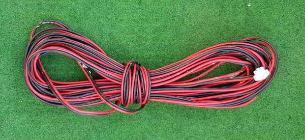 Câble 2 fils 1mm² rouge noir  longueur  12 ml 