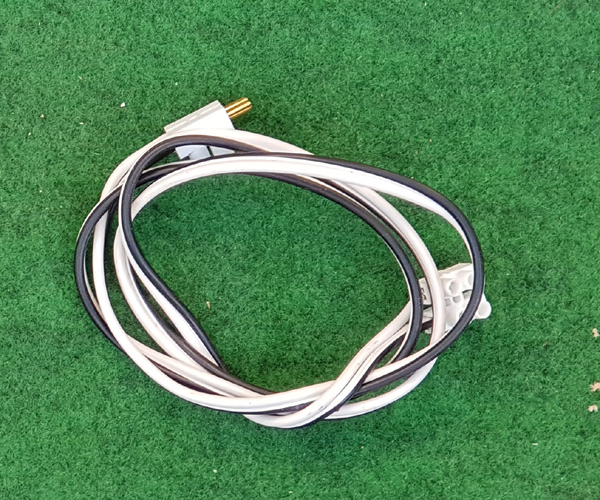 Câble 2 fils 1.5mm² blanc noir  longueur  1mètre